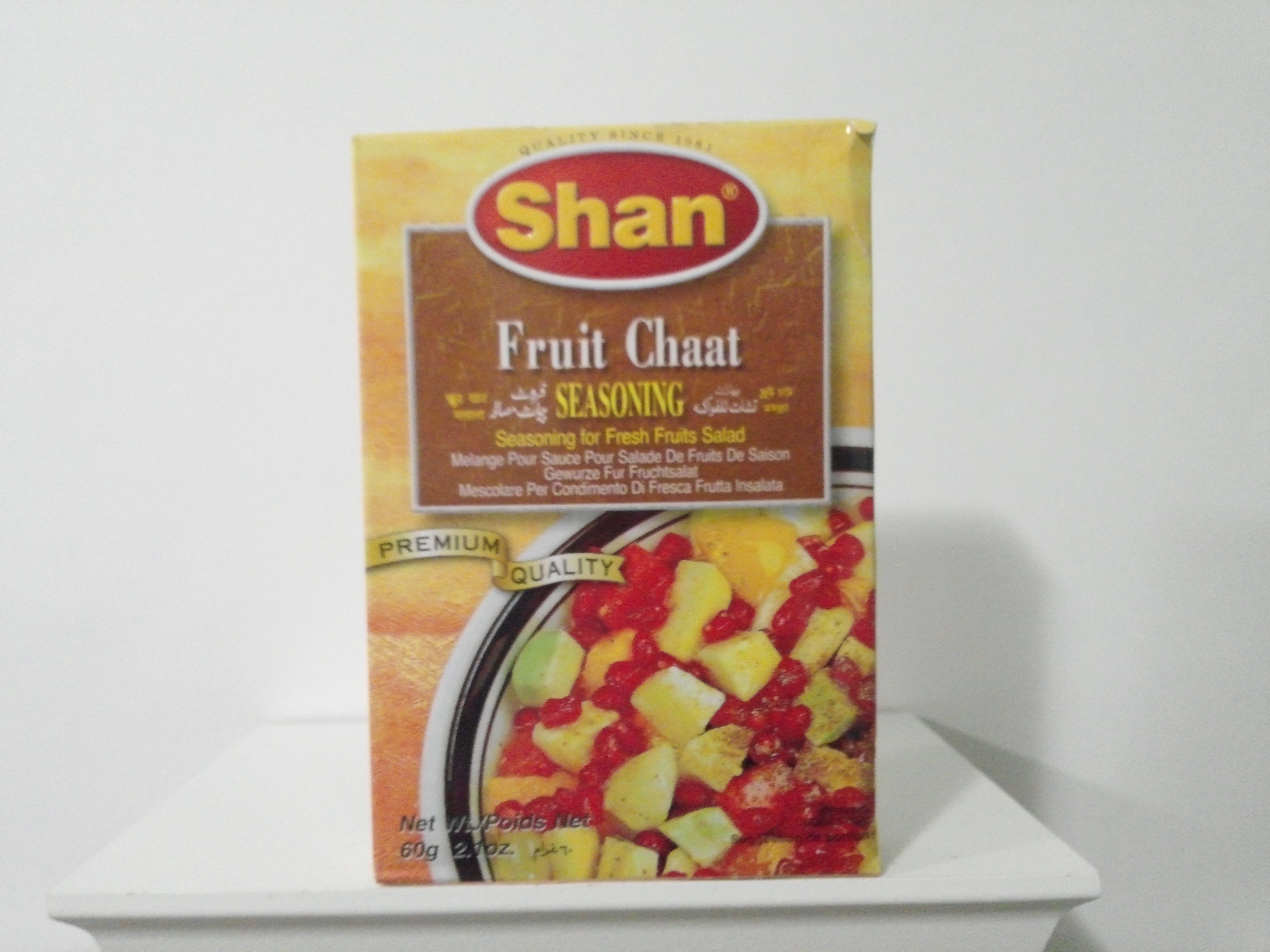Shan Fruit Chaat Spice Mix 60 grm Shan Fruit Chaat Spice Mix 60 grm