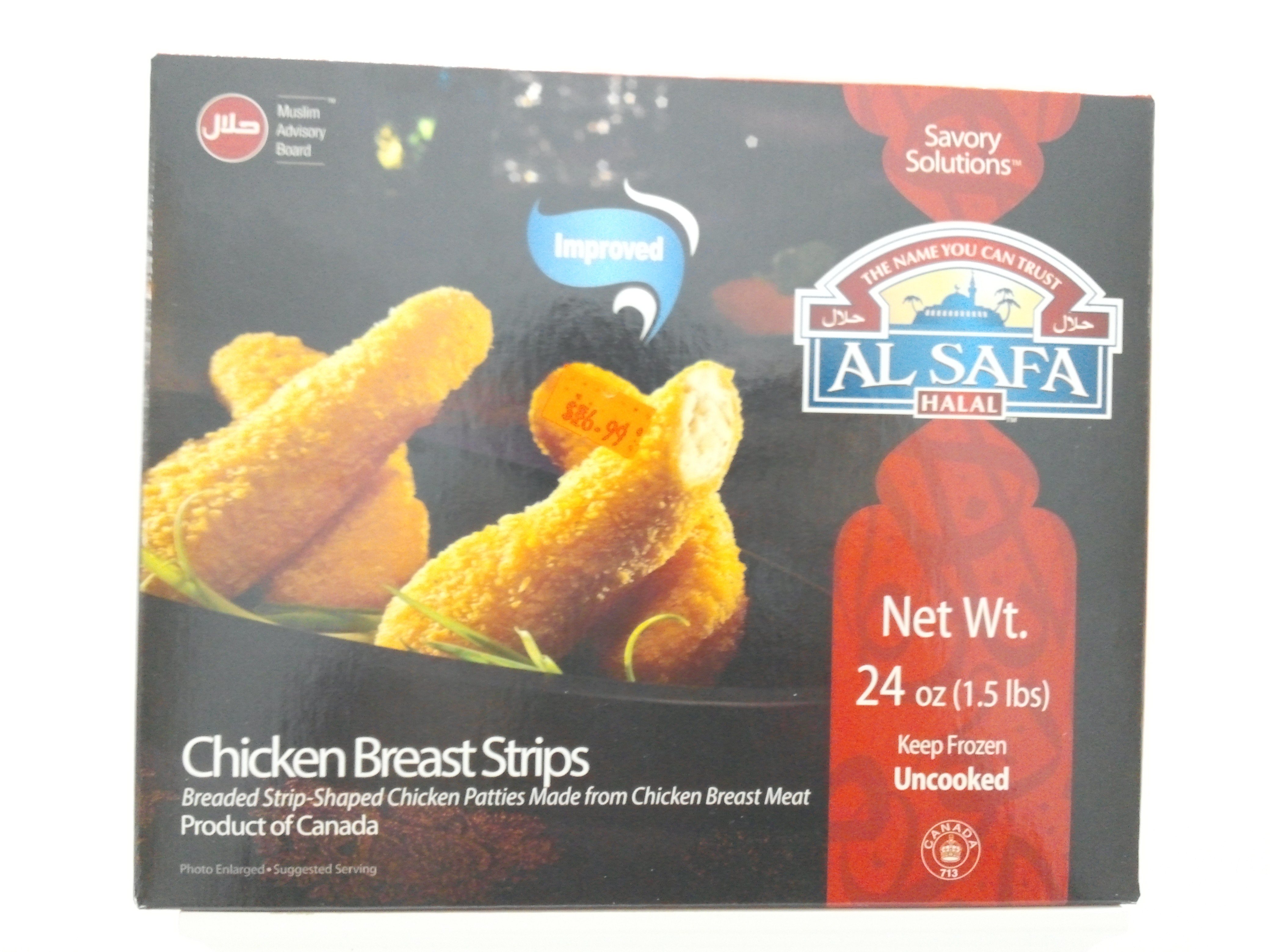 Al Safa Chicken Breast Strips 21.1 oz 