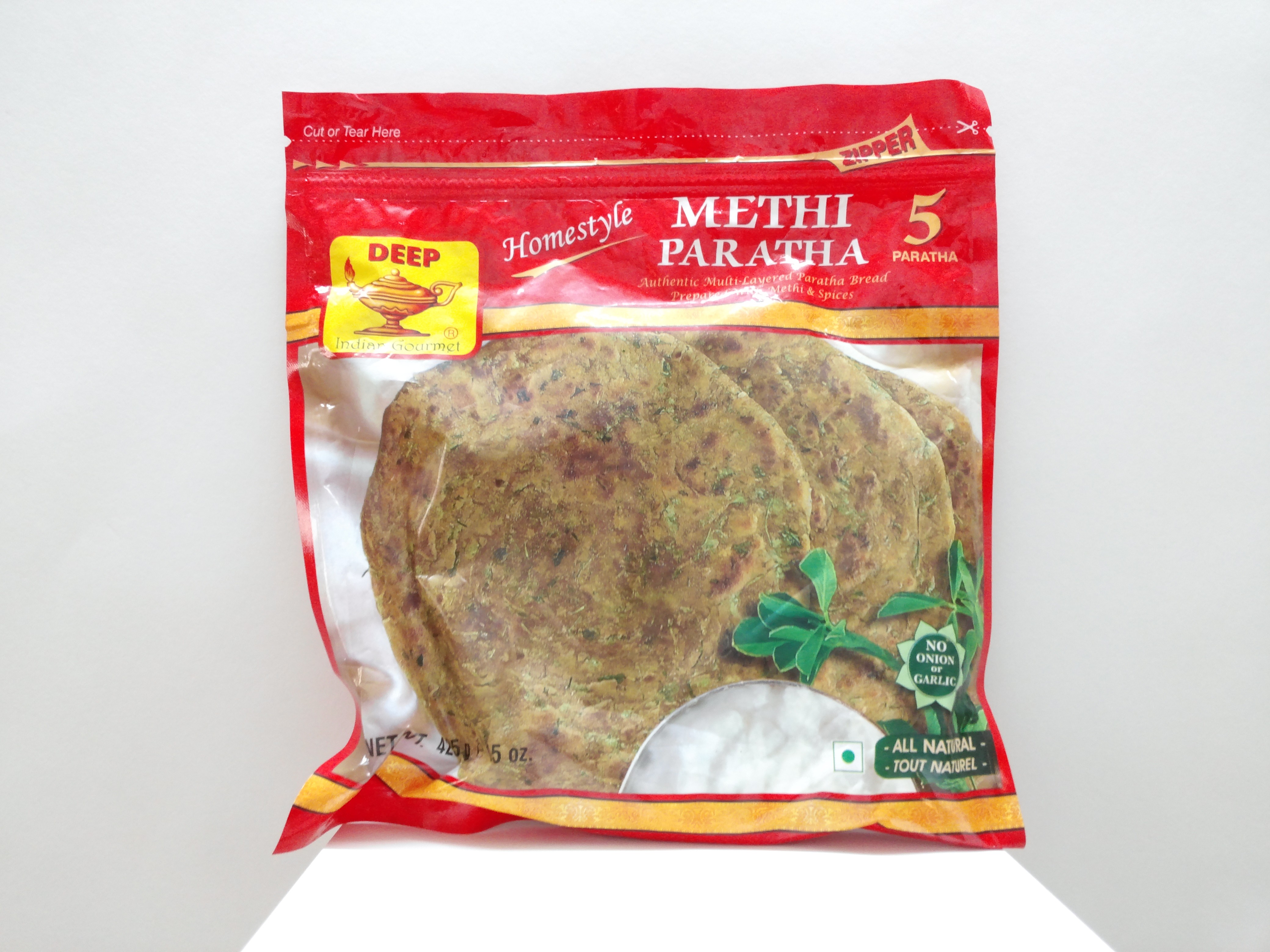 Deep Methi Paratha 5 pcs 15 oz Deep Methi Paratha 5 pcs 15 oz