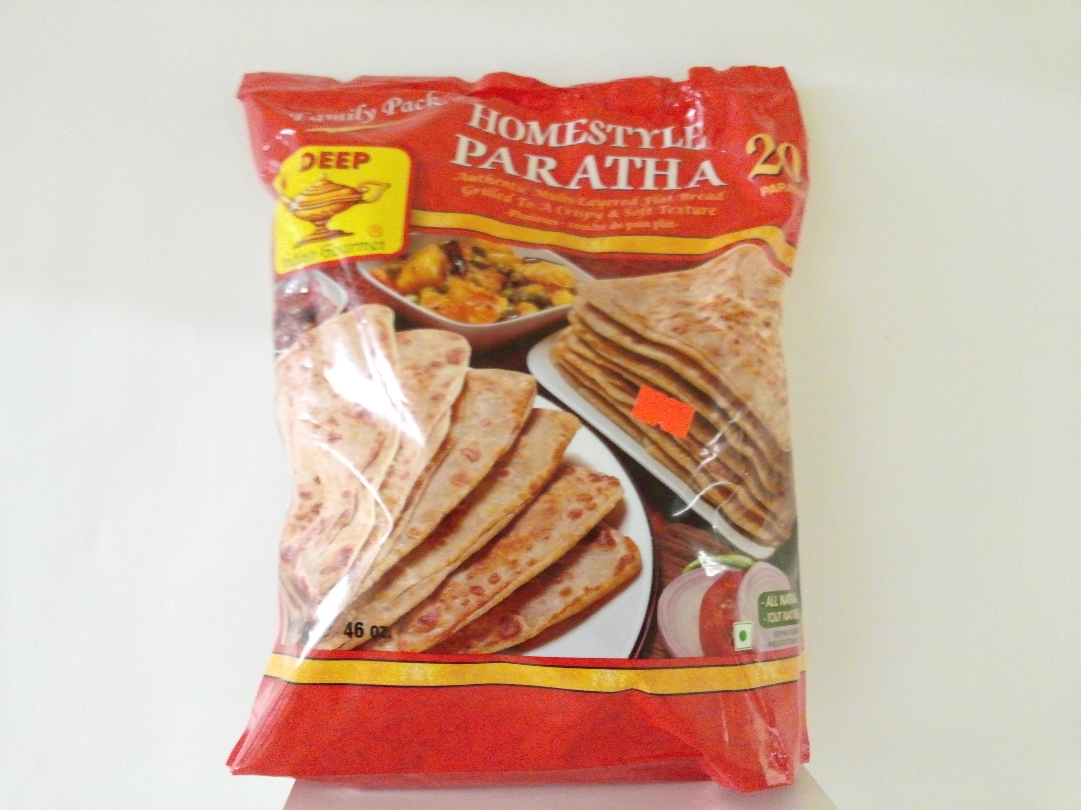 Deep Homestyle Plain Paratha (Family Pack) 20 pcs 46 oz Deep Homestyle Plain Paratha (Family Pack) 20 pcs 46 oz