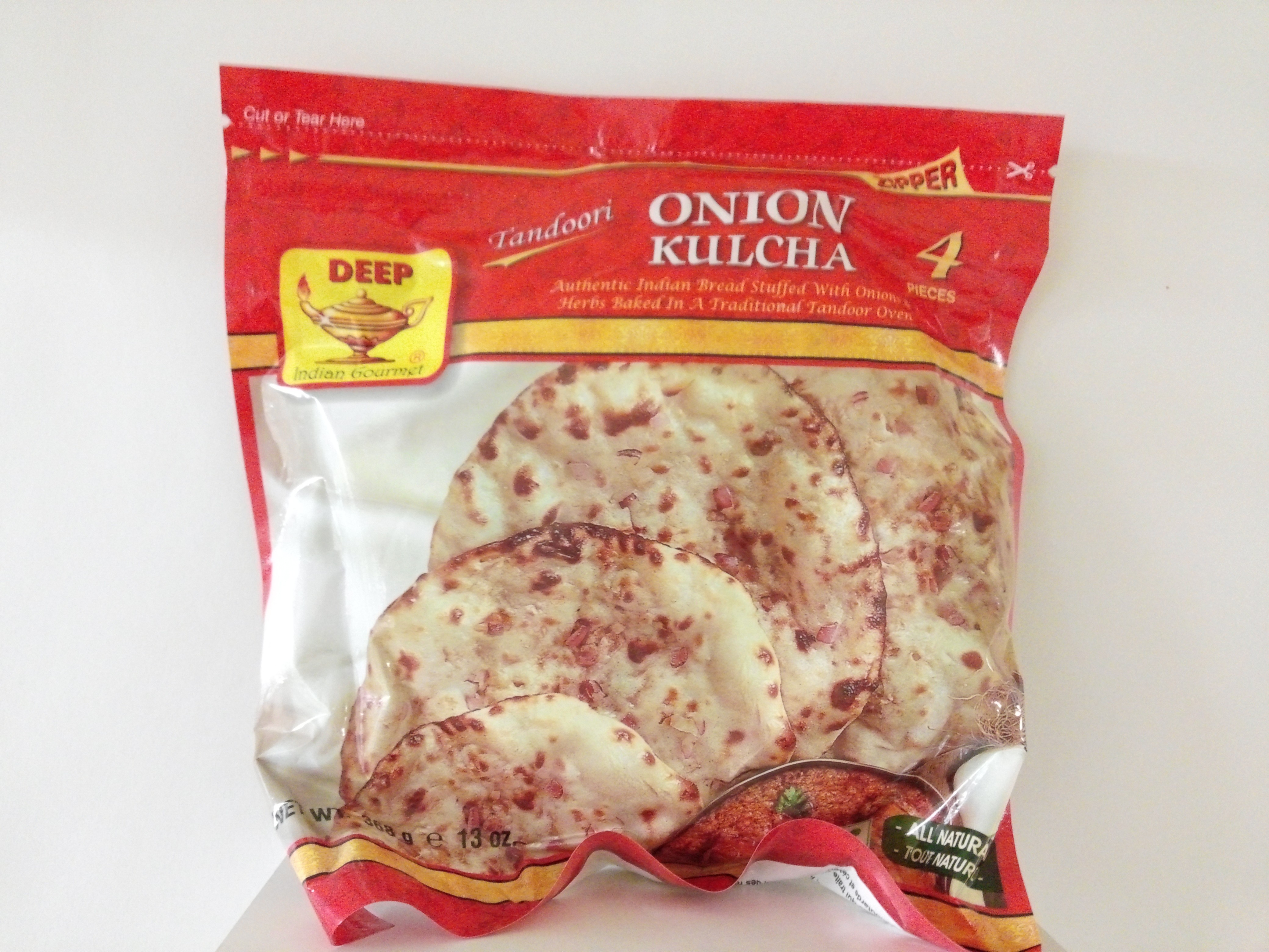 Deep Onion Kulcha 4 pcs 13 oz Deep Onion Kulcha 4 pcs 13 oz