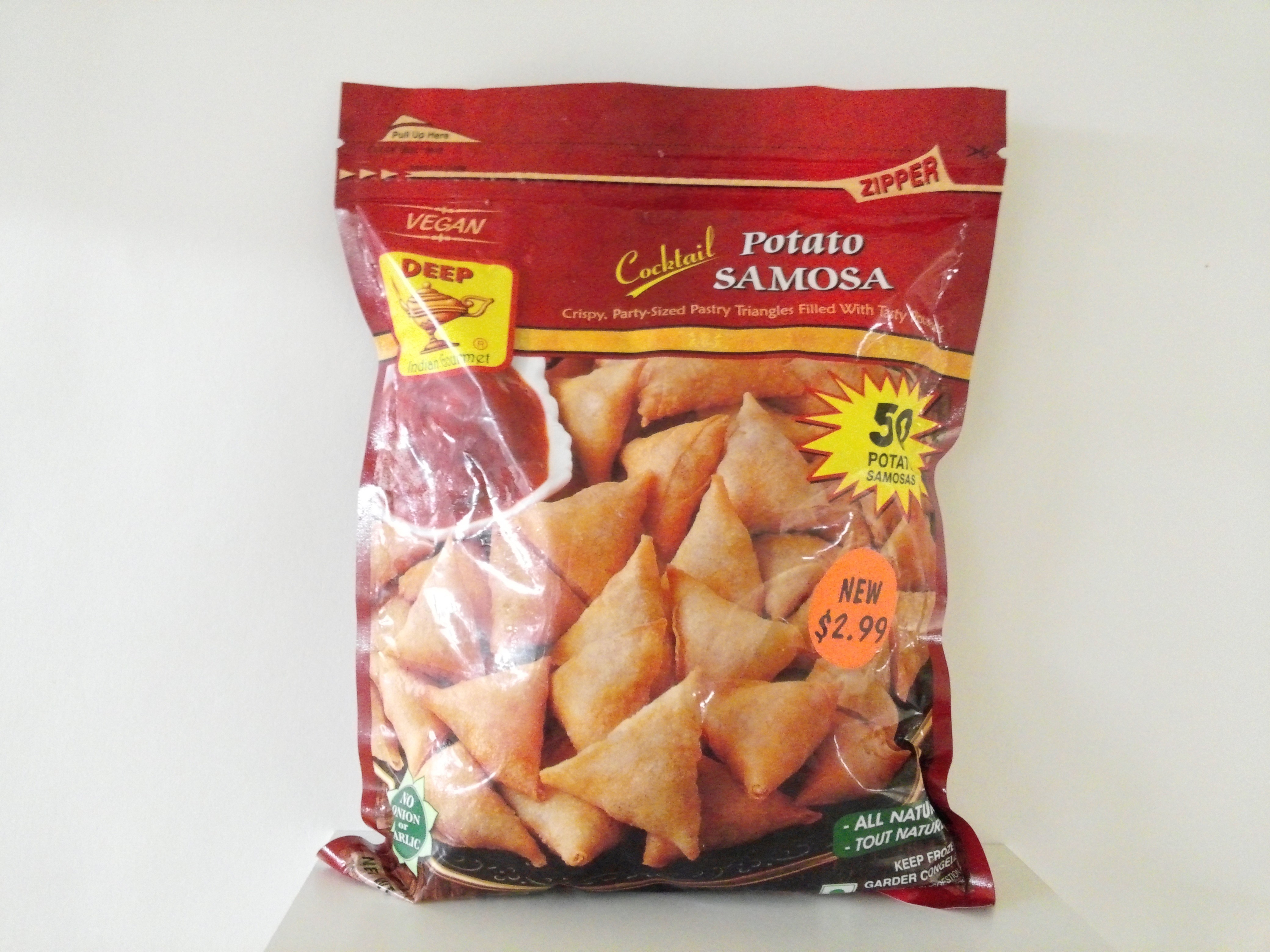 Deep Cocktail Potato Samosa 50 pcs 15 oz