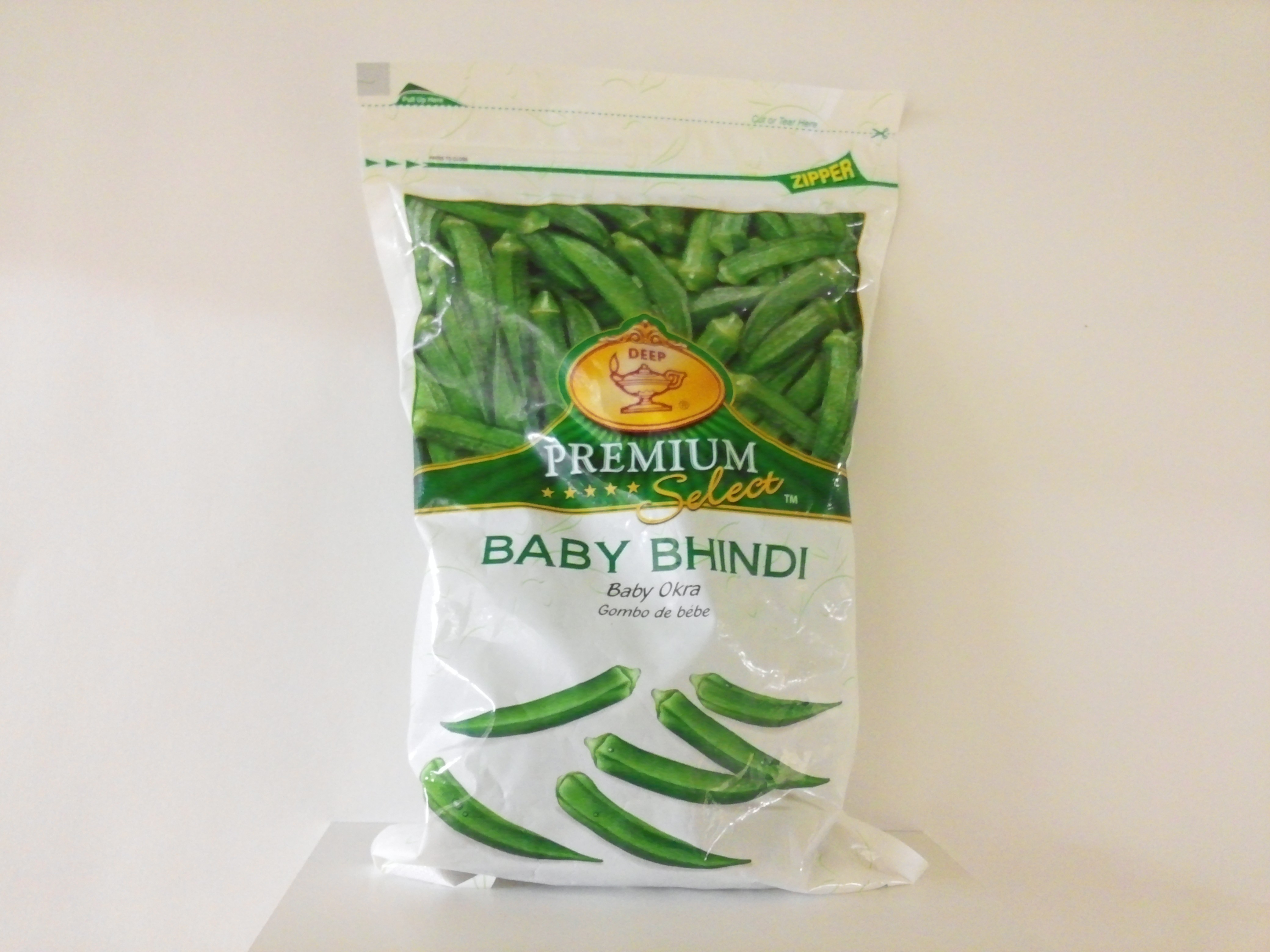 Frozen Baby Okra Whole ( Bhindi ) 12 oz  