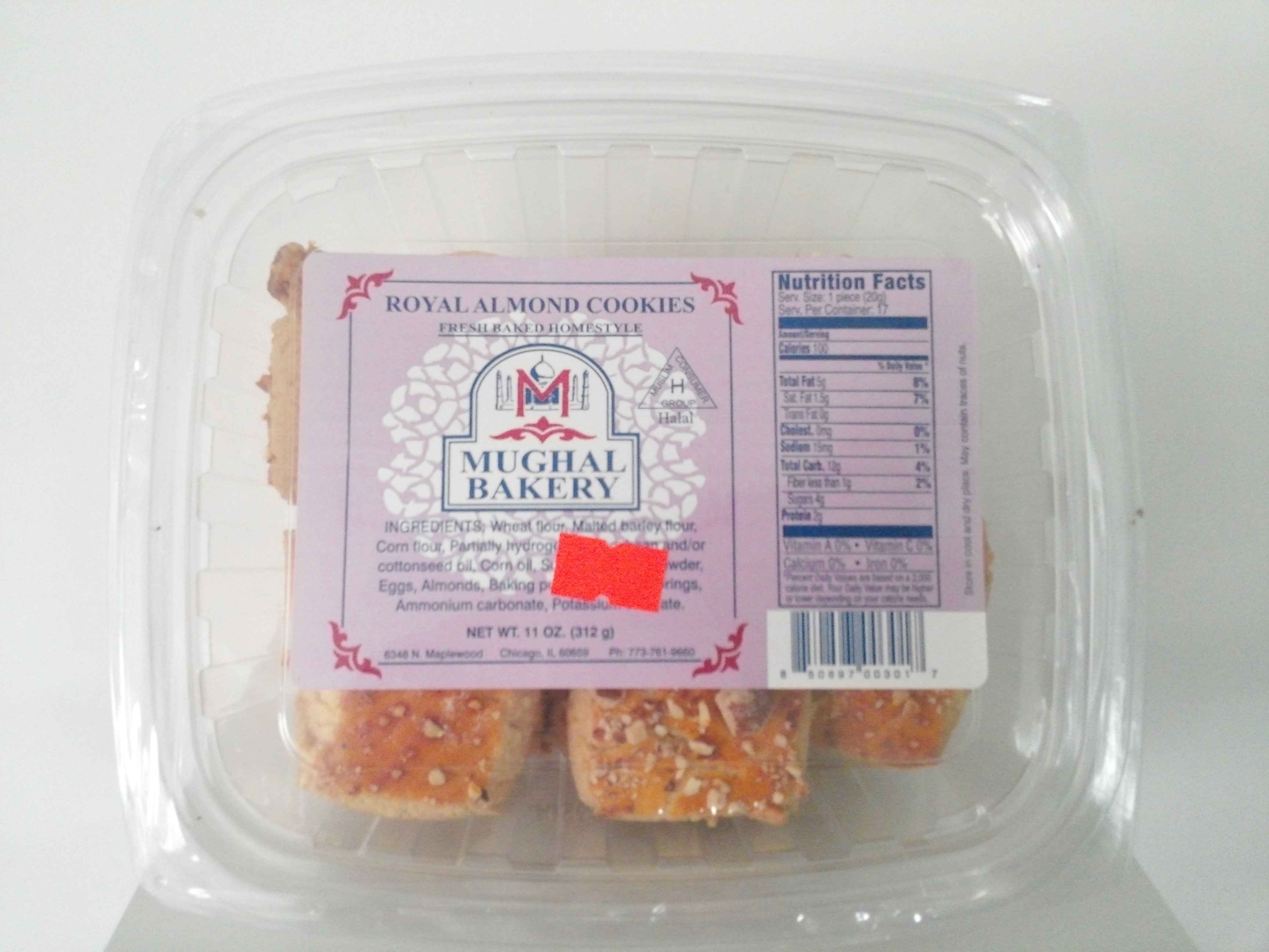 Mughal Bakery Royal Almond Cookies 11 oz