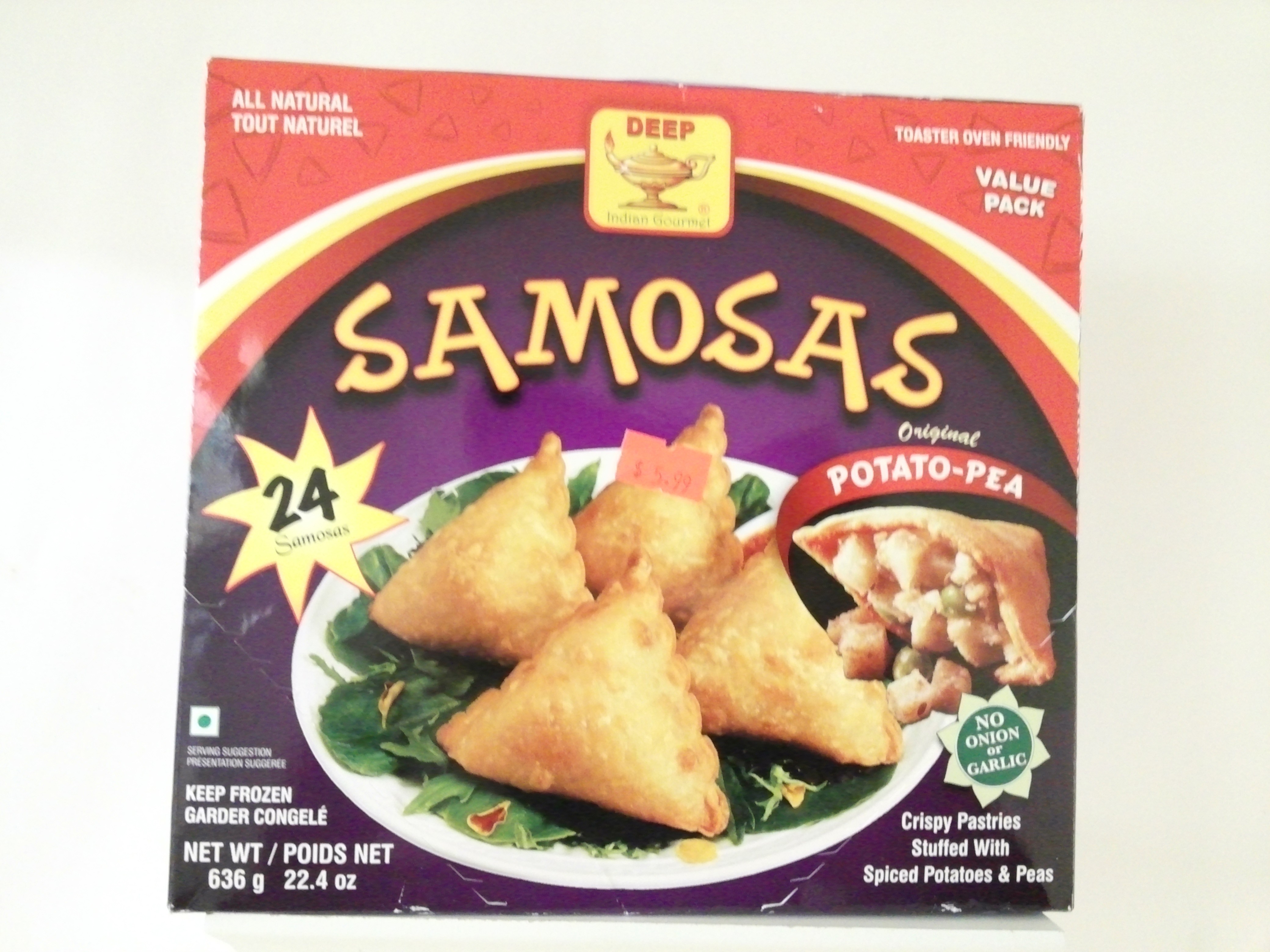 Deep Samosas Potato-Pea 24 pcs 22.4 oz