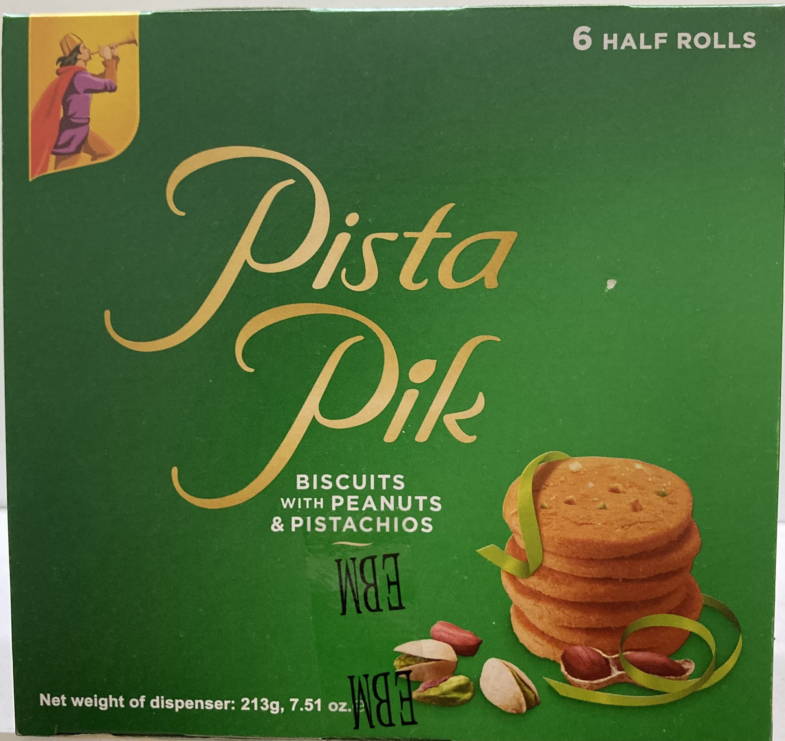 EBM Pista Pik Biscuits  6 Half Rolls 7.51 oz 