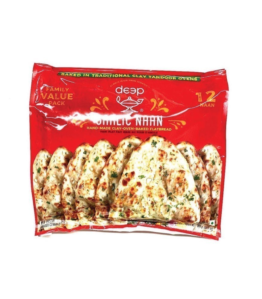 Deep Garlic Naan Family Value Pack 12 pcs 31.7 oz 