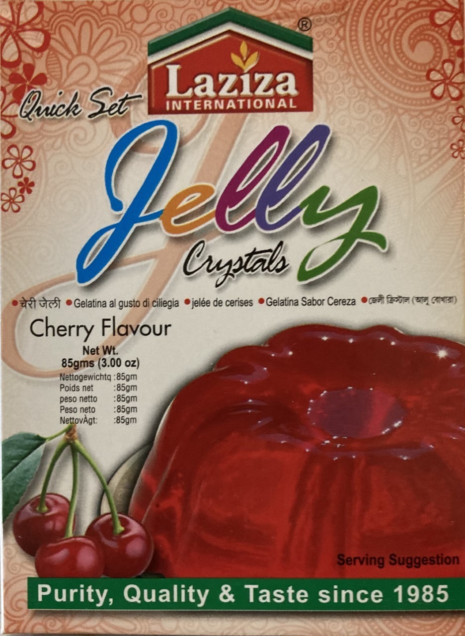 Laziza Jelly Crystals (Cherry) 85 grm 