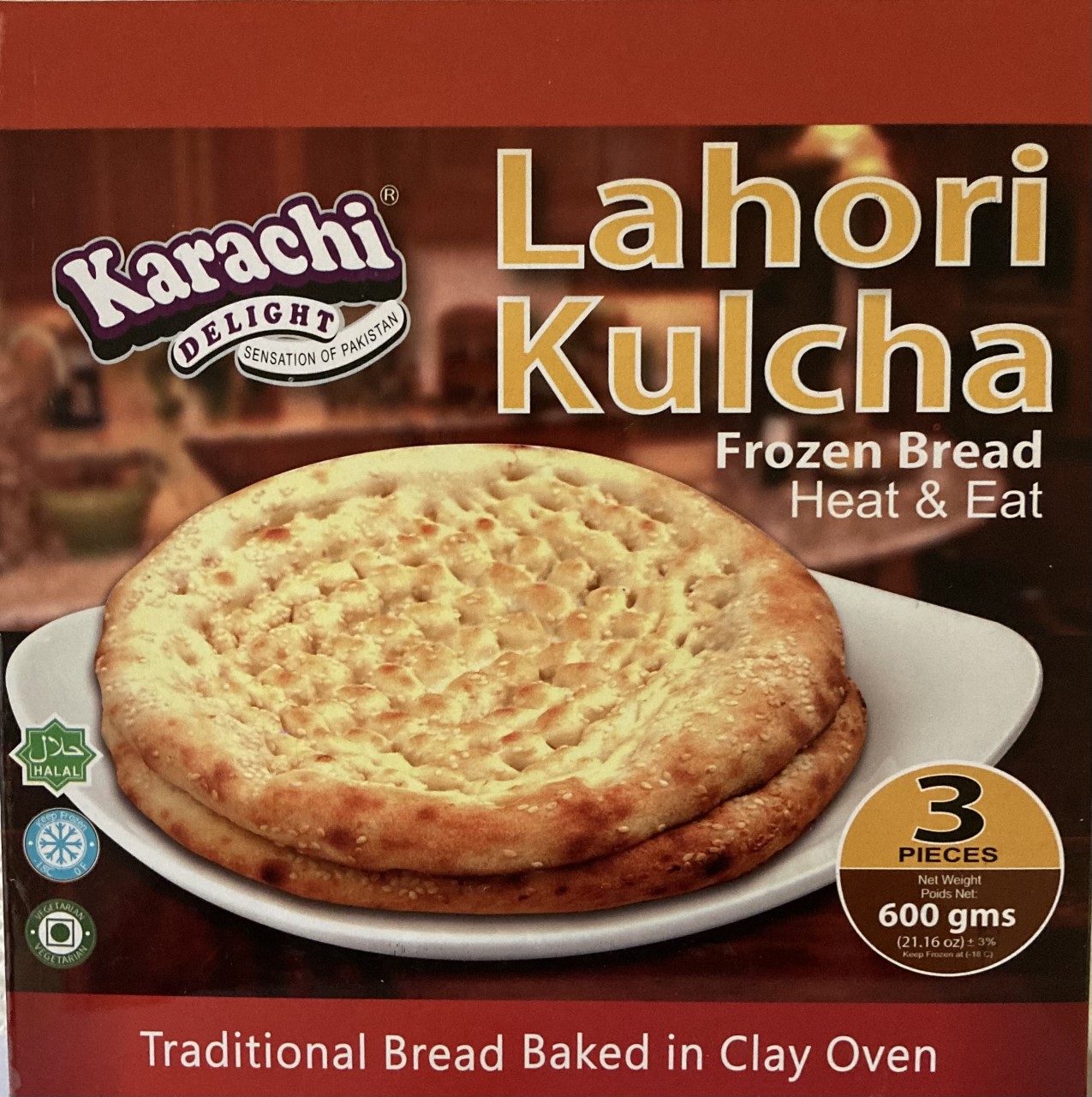 Karachi Delight Lahori Kulcha - 3 pcs - 21.16 oz