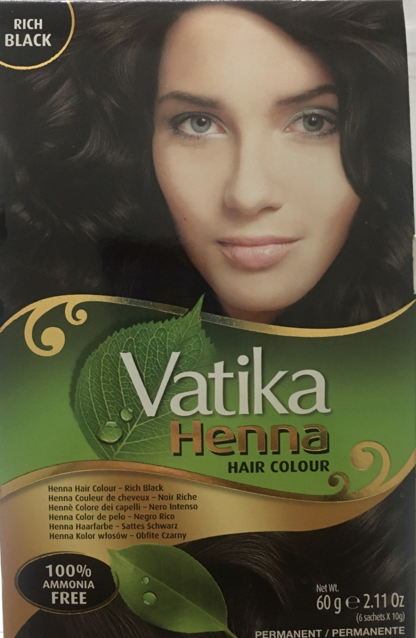 Madinah Market :: Health & Beauty :: Hair Color/Hair Dye/Henna :: Vatika  Henna Hair Colour, Rich Black Color - 60 grm