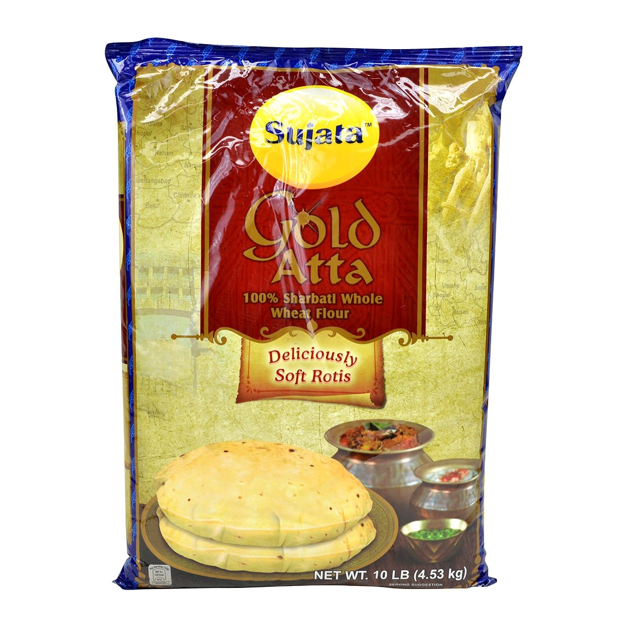 Sujata Gold Whole Wheat Chakki Atta 10 lbs