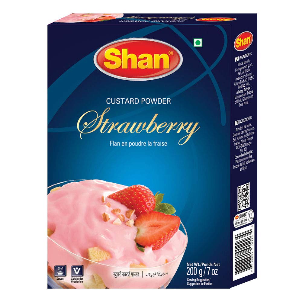 Shan Custard Powder Strawberry Flavour 7 oz