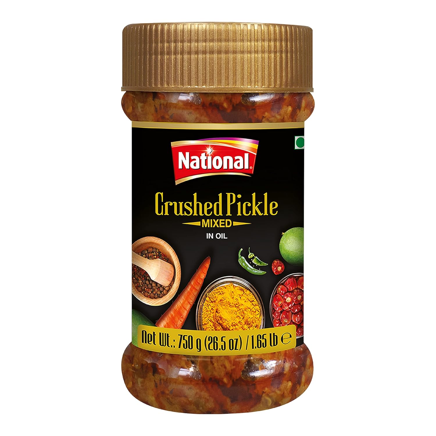 National Crushed Pickle Mixed in Oil 26.50 oz