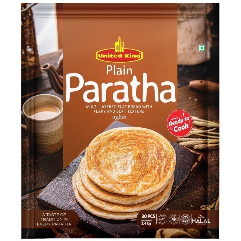 United King Plain Paratha, Value pack, 30 pcs,2.4 kg United King Plain Paratha, Value pack, 30 pcs,2.4 kg