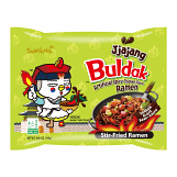Samyang Buldak Jjajang with Korean Black Bean-Sauce Stir-Fried Noodles 4.94 Oz